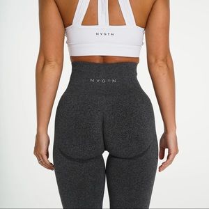 NVGTN black speckled curve leggings